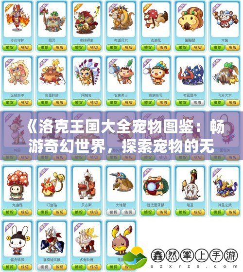 《洛克王國大全寵物圖鑒：暢游奇幻世界，探索寵物的無窮魅力》