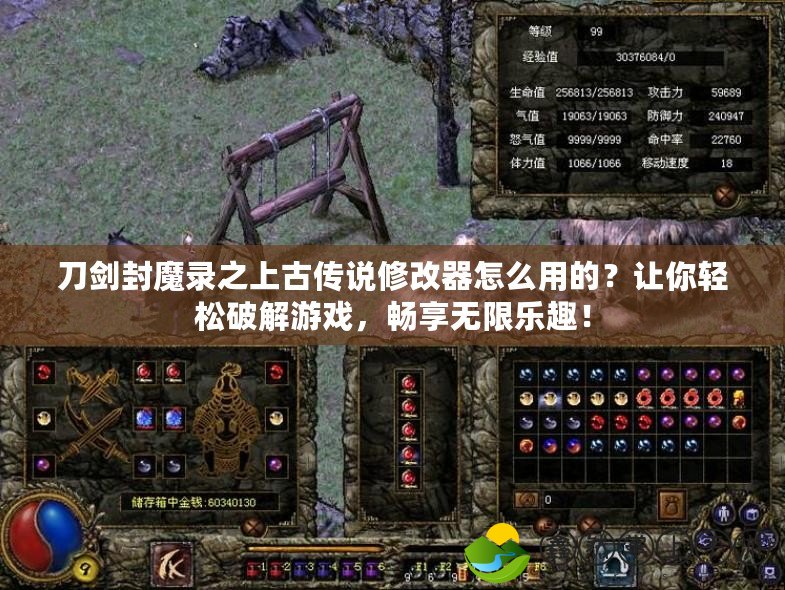 刀劍封魔錄之上古傳說修改器怎么用的？讓你輕松破解游戲，暢享無限樂趣！