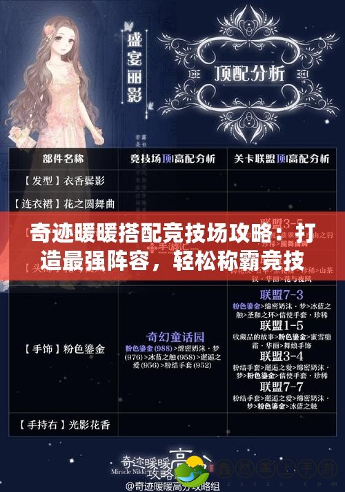奇跡暖暖搭配競技場攻略：打造最強陣容，輕松稱霸競技場！