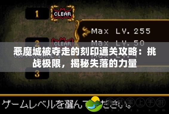 惡魔城被奪走的刻印通關(guān)攻略：挑戰(zhàn)極限，揭秘失落的力量