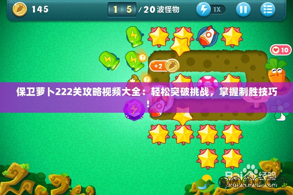 保衛(wèi)蘿卜222關(guān)攻略視頻大全：輕松突破挑戰(zhàn)，掌握制勝技巧！