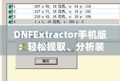 DNFExtractor手機(jī)版：輕松提取、分析裝備，讓你在地下城勇士中脫穎而出！