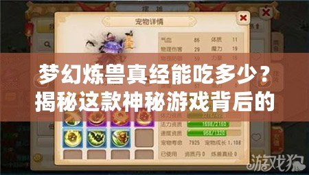 夢幻煉獸真經(jīng)能吃多少？揭秘這款神秘游戲背后的驚人秘密