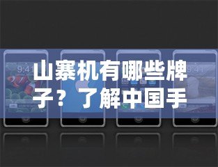 山寨機(jī)有哪些牌子？了解中國手機(jī)市場的幕后英雄
