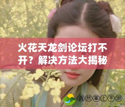 火花天龍劍論壇打不開？解決方法大揭秘，快來看看！