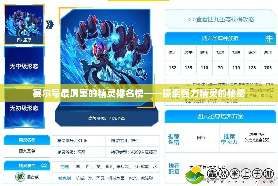 賽爾號(hào)最厲害的精靈排名榜——探索強(qiáng)力精靈的秘密