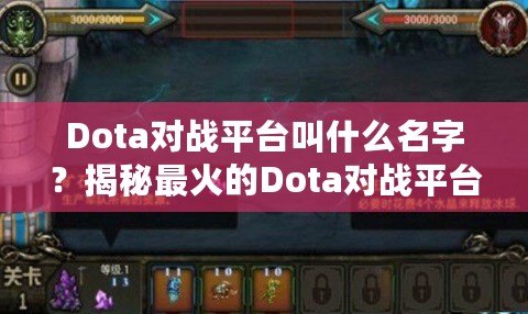 Dota對戰(zhàn)平臺叫什么名字？揭秘最火的Dota對戰(zhàn)平臺及其獨特魅力