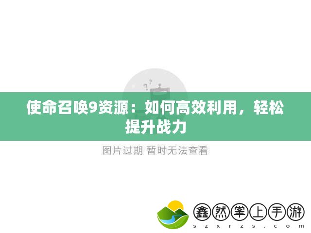 使命召喚9資源：如何高效利用，輕松提升戰(zhàn)力