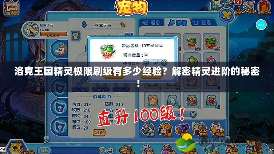 洛克王國(guó)精靈極限刷級(jí)有多少經(jīng)驗(yàn)？解密精靈進(jìn)階的秘密！