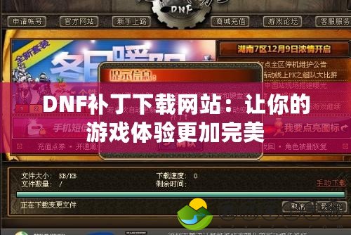 DNF補(bǔ)丁下載網(wǎng)站：讓你的游戲體驗更加完美
