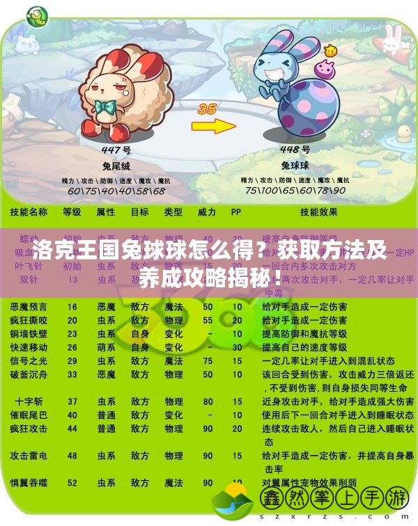 洛克王國(guó)兔球球怎么得？獲取方法及養(yǎng)成攻略揭秘！