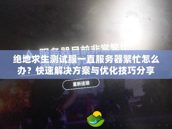 絕地求生測(cè)試服一直服務(wù)器繁忙怎么辦？快速解決方案與優(yōu)化技巧分享